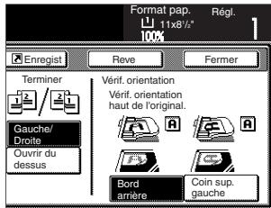 OLIVETTI D-COPIA 45 - Suivre les instructions indiquées sur le côté droit du panneau tactile et vérifier l'orientation des originaux mis en place. - 1