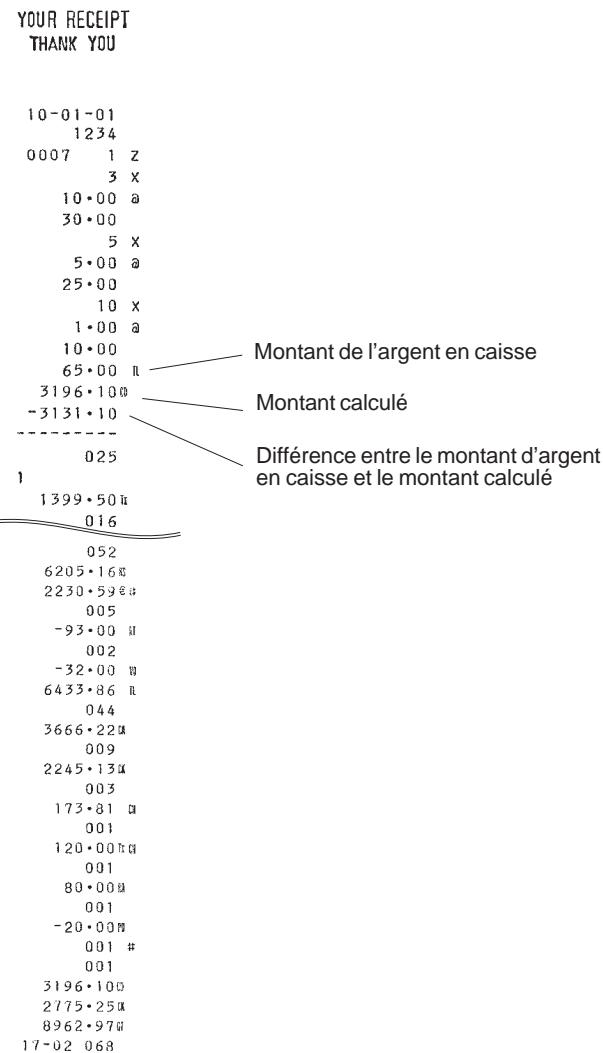 OLIVETTI ECR 2350 - Déclaration de caisse - 1