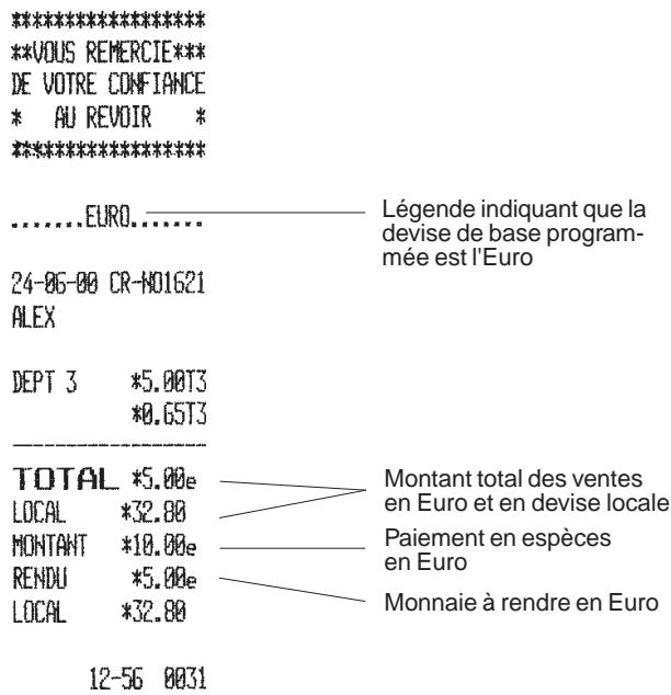 OLIVETTI ECR 2550 - Enregistrement d'une vente à l'unité et calcul de la monnaie - 1