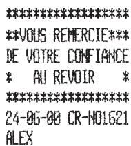 OLIVETTI ECR 2550 - Remboursement de plusieurs articles - 1