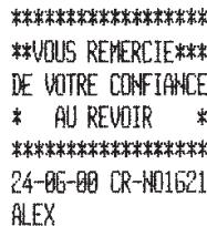 OLIVETTI ECR 2550 - Enregistrement d'un numéro d'identification d'une vente - 1