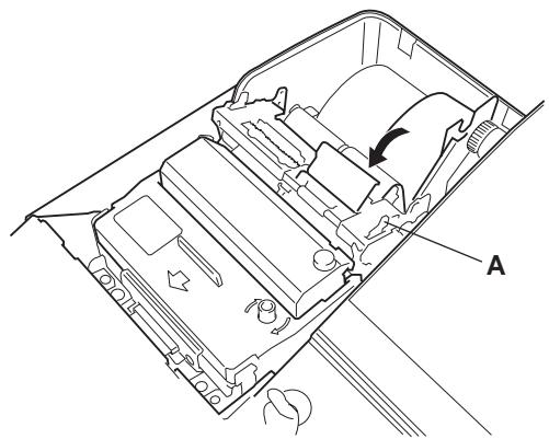 OLIVETTI ECR 2550 - Installation du rouleau de papier destiné au journal - 1