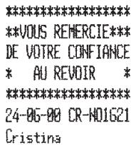 OLIVETTI ECR 2550 - Application d'un faux de remise non programme au total d'une vente - 1