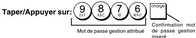 OLIVETTI ECR 5700 - Définition du mot de passe de gestion en mode Z - 1