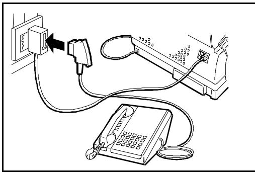 OLIVETTI OFX 1900 - Connexion du télécopieur à la ligne téléphonique et connexion du téléphone/répondeur - 3