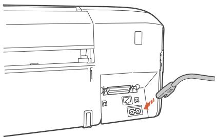 OLIVETTI ARTJET 22 - Conexión de la impresora a la alimentación electrica - 1