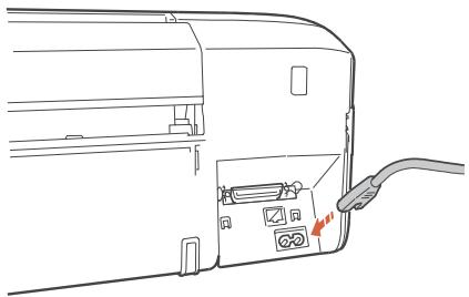 OLIVETTI ARTJET 22 - Connexion de l'imprimante au secteur - 1