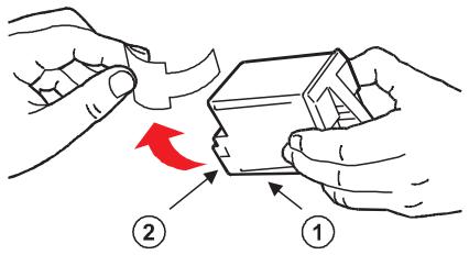 OLIVETTI ARTJET 22 - Plaatsen van de inktpatronen - 2