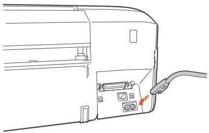 OLIVETTI ARTJET 22 - Aansluiten van de printer op het elektriciteitsnet - 1