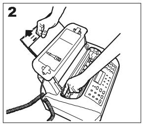 OLIVETTI FAX LAB 210 - Retrait d'un original COINCE ou d'une feuille de PAPIER coincee - 2
