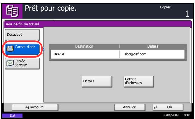 KYOCERA TASKALFA 520I - Exemple d'avis de fin du travail - 2