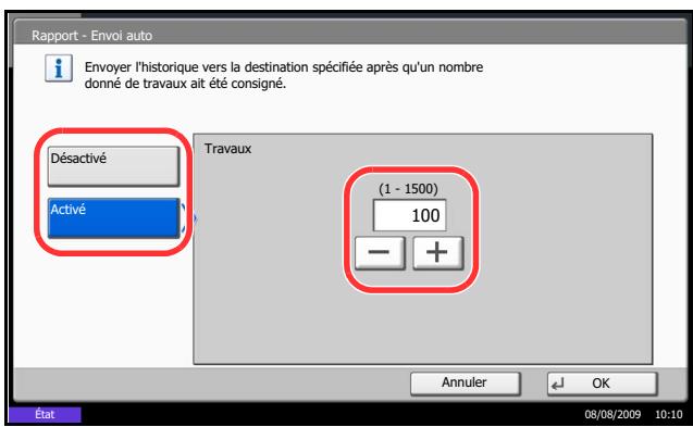 KYOCERA TASKALFA 520I - Transmission automatique de l'historique du journal des travaux - 1
