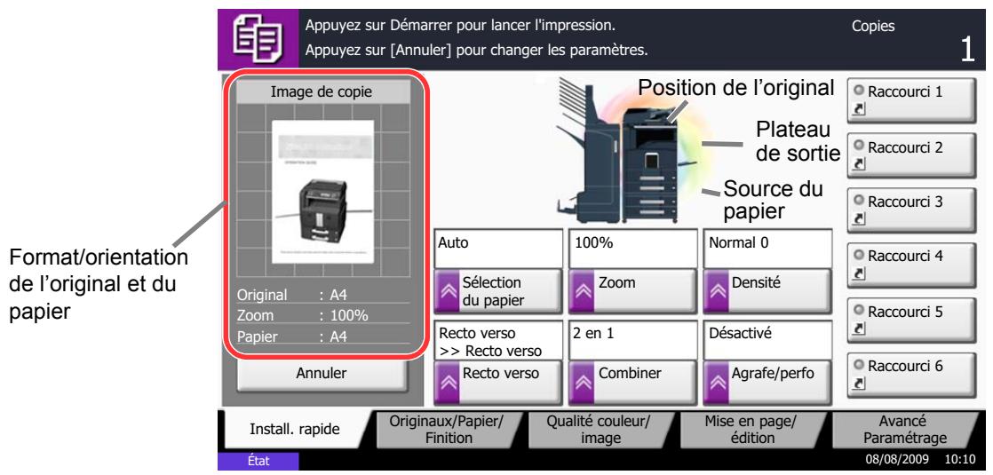KYOCERA TASKALFA 520I - Affichage des originaux et du papier - 1