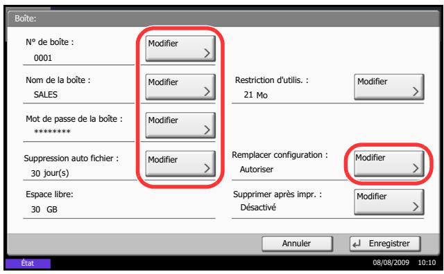 KYOCERA TASKALFA 520I - Visualisation/modification du contenu d'une boîte - 2