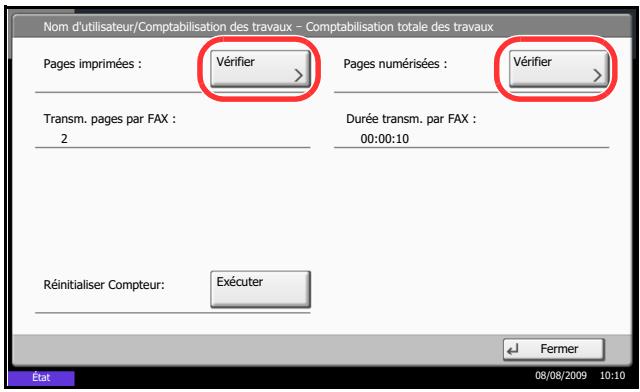 KYOCERA TASKALFA 520I - Total comptabilité des travaux/reinitialisation du compteur - 1