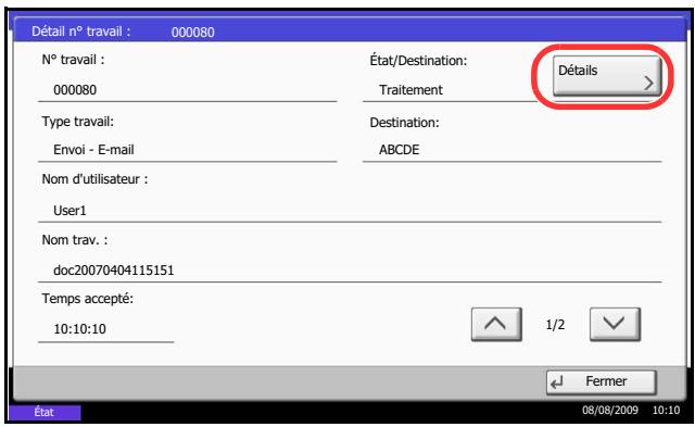 KYOCERA TASKALFA 520I - Consultation des informations détaillées des travaux - 3