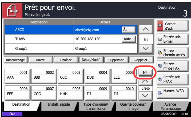 KYOCERA TASKALFA 520I - Sélection par numérotation abrégée - 1