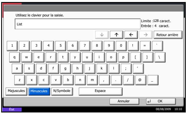 KYOCERA TASKALFA 520I - Saisie de caractères - 2