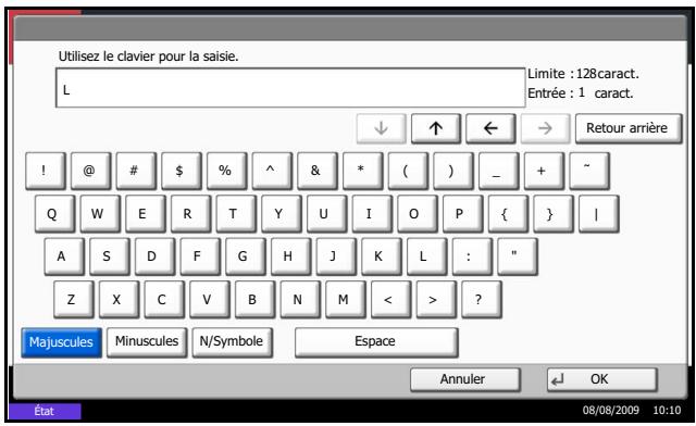 KYOCERA TASKALFA 520I - Saisie de caractères - 1