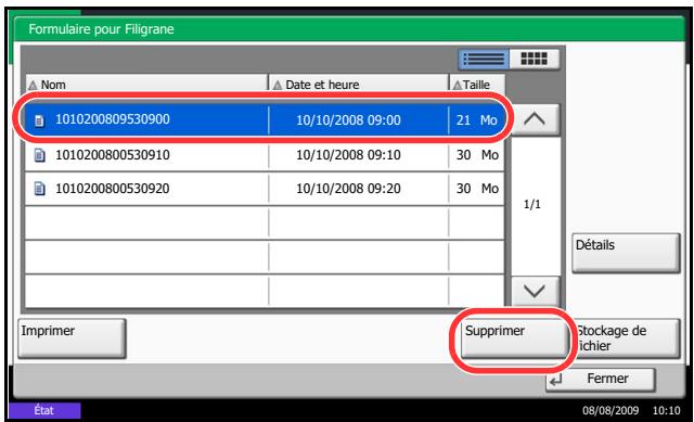 KYOCERA TASKALFA 520I - Suppression d'un filigrane enregistré - 1