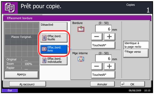 KYOCERA TASKALFA 520I - Effacement bordure pour la page verso - 1