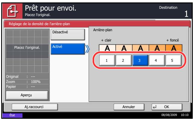 KYOCERA TASKALFA 520I - Réglage de la densité d'arrière-plan - 1