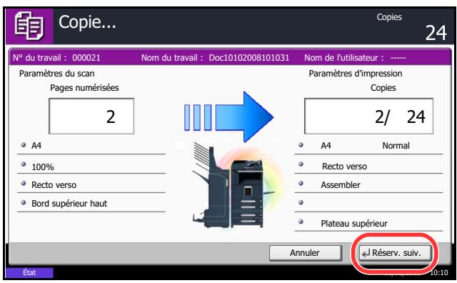 KYOCERA TASKALFA 520I - Si le Réserver priorité suiv. est sur [Désactivé] - 1