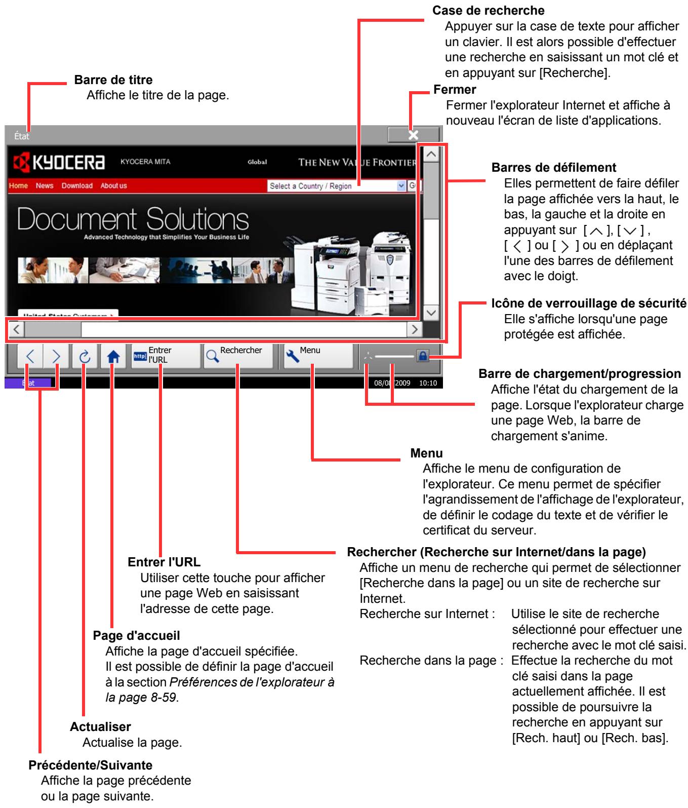KYOCERA TASKALFA 520I - Utilisation de l'écran de l'explorateur - 1