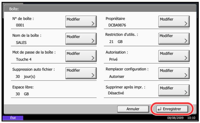 KYOCERA TASKALFA 520I - Création de nouvelles Boîtes personalisées lorsque l'administration des connexions d'utilisateur est activée - 1