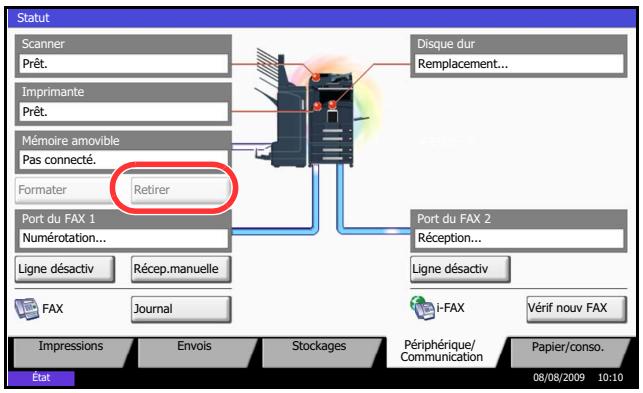 KYOCERA TASKALFA 520I - Retrait de la mémoire USB - 1