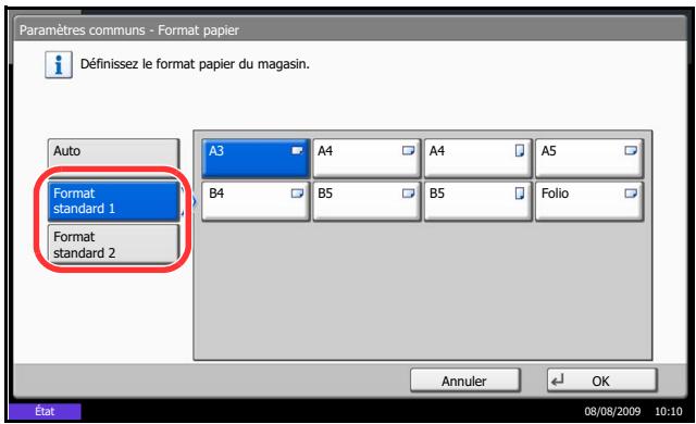 KYOCERA TASKALFA 520I - Spécification du format de papier et du type de support pour les magasins - 2