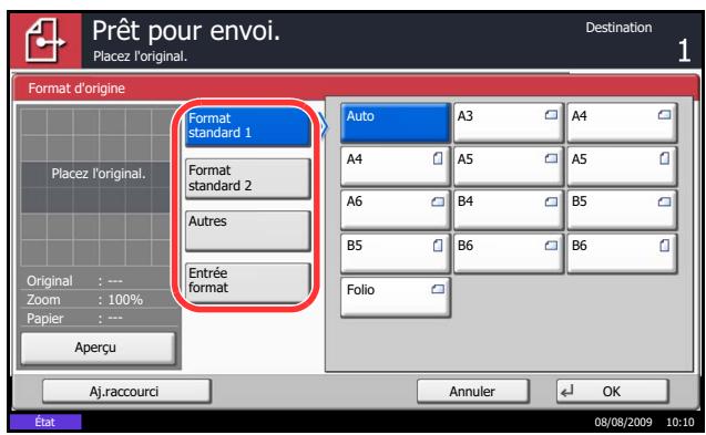 KYOCERA TASKALFA 520I - Sélection du format de l'original - 1