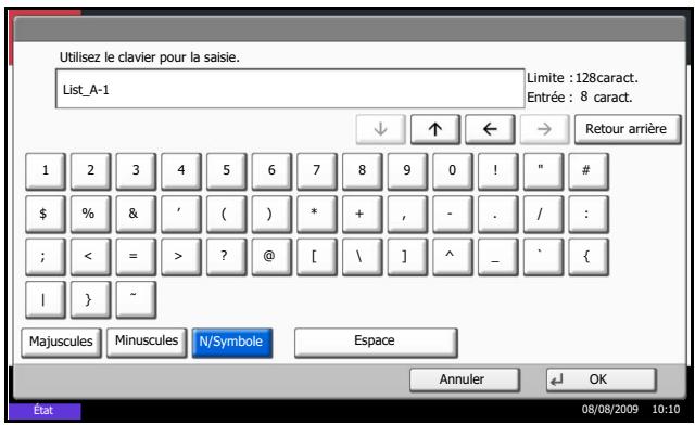 KYOCERA TASKALFA 520I - Saisie de caractères - 3