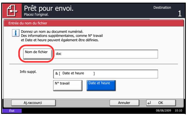 KYOCERA TASKALFA 520I - Entrée du Nom du document/Nom du fichier - 1