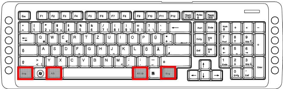 MEDION MD 85750 CORDLESS DESKTOP - Die Tasten Alt, Alt Gr und Strg - 1