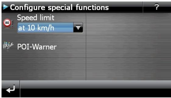 MEDION E4X45 - Warning function for traffic monitoring points - 3