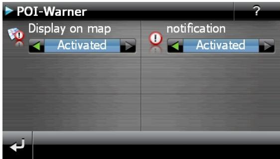 MEDION E4X45 - Warning function for traffic monitoring points - 5