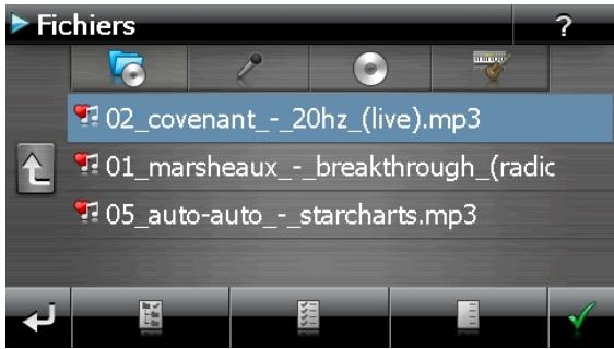 MEDION E4X45 - Sélection de titres et insertion dans la liste des favoris - 1