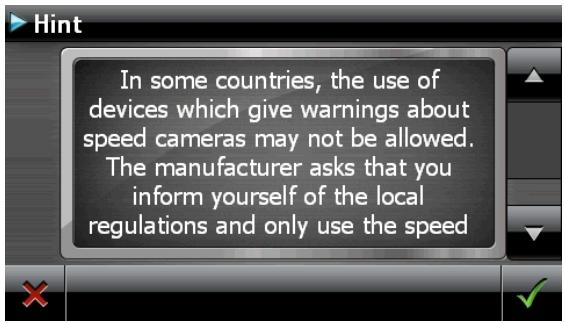 MEDION E4X45 - Warning function for traffic monitoring points - 1