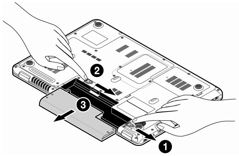 MEDION AKOYA P7612 MD 97860 - Estrazione della batteria - 1