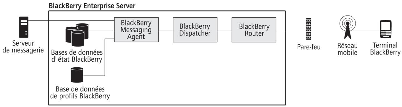 BLACKBERRY ENTERPRISE SERVER FOR IBM LOTUS DOMINO - Enchâinement des opérations : envoi d'un message à un terminal blackberry - 1
