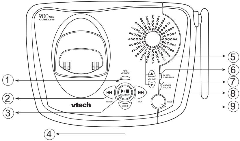 VTECH VT 9152 - TOUCHE de recomposition/pause 'REDIAL/PAUSE - 1