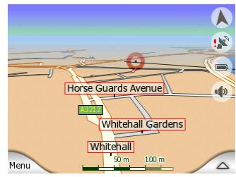 MIO LOGICIEL DE NAVIGATION POUR DIGIWALKER C510 - Le point de la carte sélectionné est appelé cursor (curseur) - 2