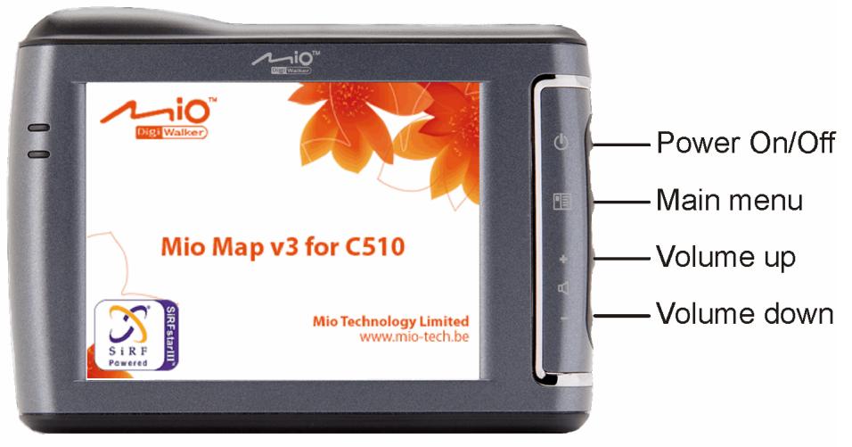MIO LOGICIEL DE NAVIGATION POUR DIGIWALKER C510 - Boutons matériels - 1