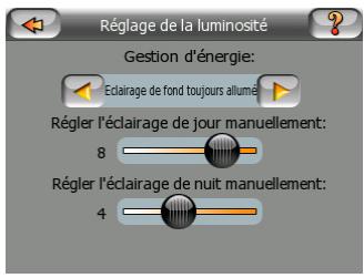 MIO LOGICIEL DE NAVIGATION POUR DIGIWALKER C510 - Paramètres du rétroéclairage - 1