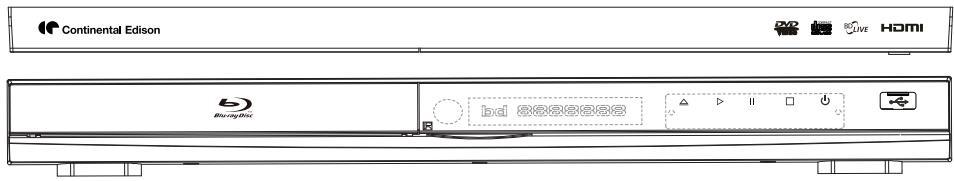 CONTINENTAL EDISON CEHCBR511 - Reproductor de discos Blu-ray - 1