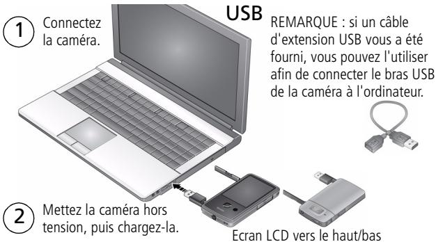 KODAK PLAYTOUCH ZI10 - Charge via un chargeur externe ou un cable USB - 1