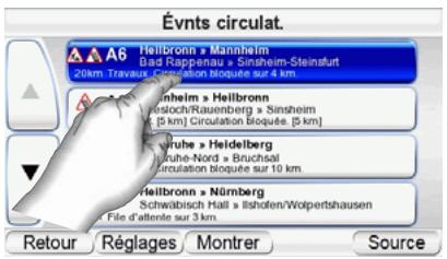 HARMAN KARDON GPS 500WE - Le menu « Événements de circulation » - 1