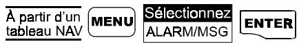 MAGELLAN GPS 315 - Sélection de la messagerie et de l'alarme - 1