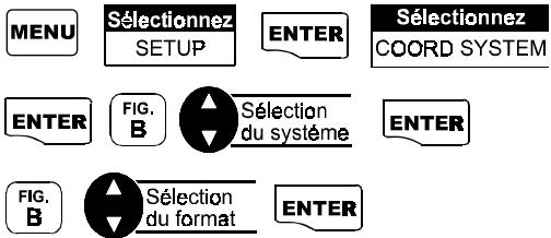 MAGELLAN GPS 315 - Sélection du système de coordonnées - 1